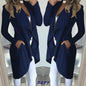 Slim long trench coat with solid lapel