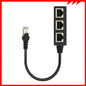 Ethernet Adapter: Male to 3 Female CATE 6 Line