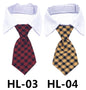 Pet Tie Print Cat And Dog Accessories Solid Color Striped Check Tie