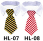 Pet Tie Print Cat And Dog Accessories Solid Color Striped Check Tie