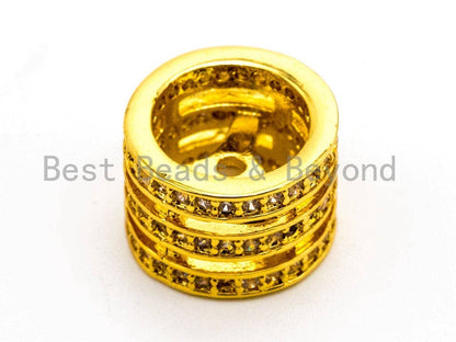 CZ Micro Pave Swirl Spacer Beads, Cubic Zirconia Spacer bead, sku#G304
