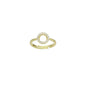 Dainty CZ Circle Ring Statement Adjustable Ring, Sku#LD584