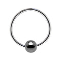 18G 1/2 Hematite Bead BCR Captive Ring