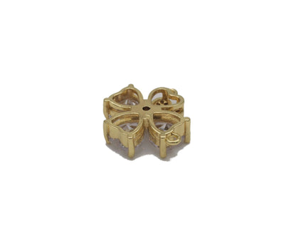 Crystal Heart Clover Charm Connector, Sku#L701