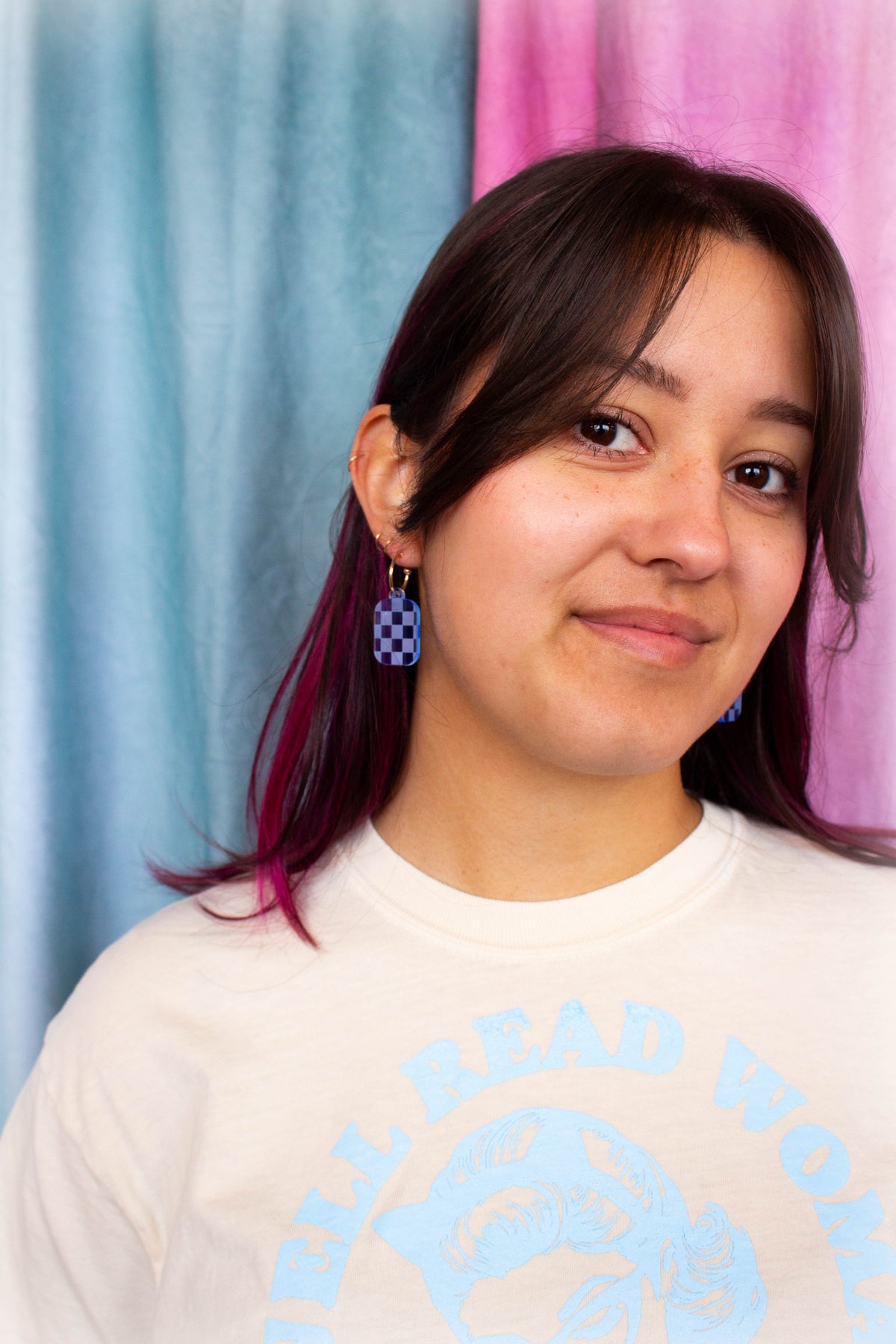 Checkered Charm Earrings