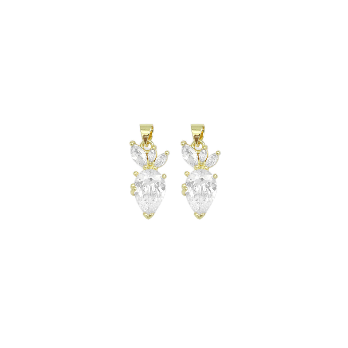 Big Crystal Flower Drop Charm, Sku#LK925