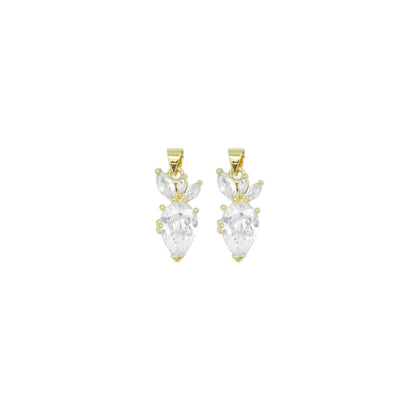 Big Crystal Flower Drop Charm, Sku#LK925