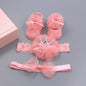 Flower Baby Girl Headband Socks Set Shoes With  Crown Bows Newborn Headbands For Girls Turban Baby Hair Accessories
