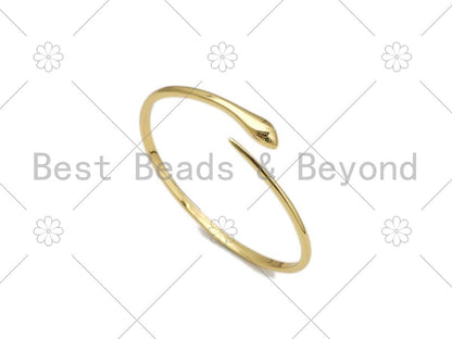 CZ Mirco Pave Snake Open Cuff Bracelet, X229