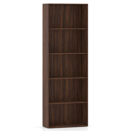 5-Shelf Storage Bookcase Modern Multi-Functional Display Cabinet