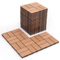 18 Pieces 12 x 12 Inch All Weather Interlocking Deck Tiles