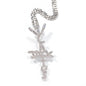 Hip-hop diamond-encrusted Cactus Jack letter necklace