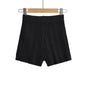 Versatile Solid-Color Tight Knitted Shorts