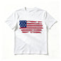 Flag-print Crew-neck Short-sleeve T-shirt