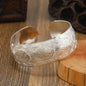 Big Elegant Luxury Amazing Classic Fashion Flower Metal Tibetan Indian Silver Vintage Retro Fashion Cuff Bracelet Bangle For Woman With Details of Animals