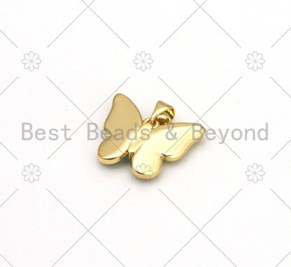 Colorful Acrylic Butterfly Shape Pendant, 18K Gold Filled Butterfly Charm,Necklace Bracelet Charm Pendant,20x16mm,Sku#LK454