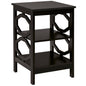 3-tier Nightstand Sofa Side End Accent Table-Black