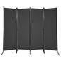 4-Panel Room Divider with Steel Frame