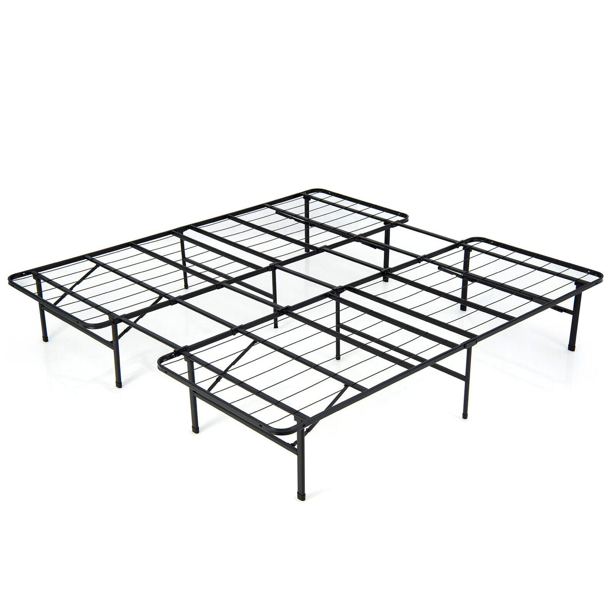 Full/King Size Folding Steel Platform Bed Frame for Kids and Adults