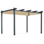 10 x 13 Feet Outdoor Aluminum Retractable Pergola Canopy Shelter