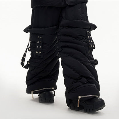 Men's Winter Casual Pants With Folded And Thickened Legs