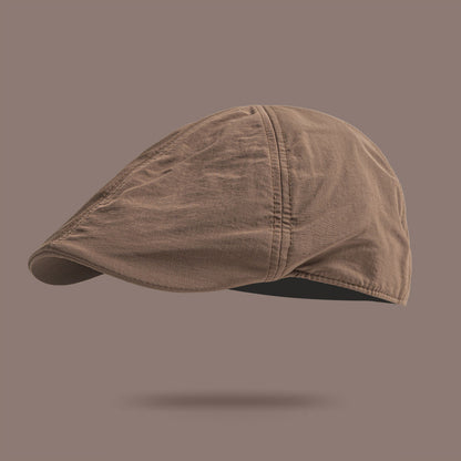 The Men's Solid Color Quick-drying Stitched Design-forward Retro Baseball Cap Is Suitable For Daily Casual Commuting And Street Wear.