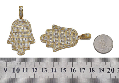 CZ Large Hamsa Hand Charm, Sku#LK621