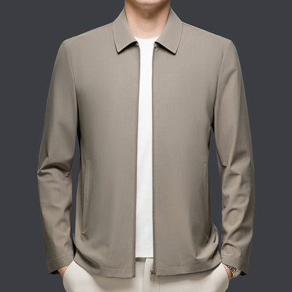 Mens Versatile Casual Lapel Jacket For Spring And Autumn