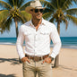 Mens Fashionable Loose-Fit Lapel Shirt For Summer