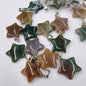 Natural Stone Crystal Agate Star Pendant