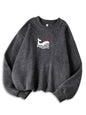 Womens Casual Sweatshirt With Print Cozy Hoodie For Fall Soft Wool Blend