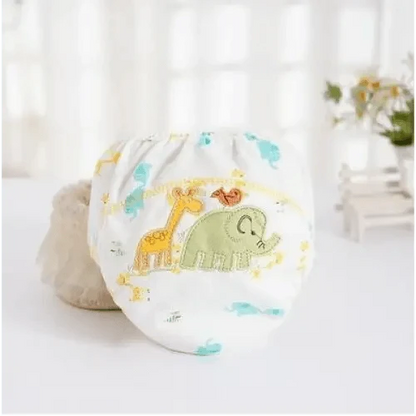1Pcs Cute Baby Diapers Reusable Nappies Cloth Diaper Washable Cotton Training Pants Panties