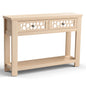 2-Tier Console Table with Drawers and Open Storage Shelf
