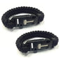 2-Pack: Paracord Survival Bracelet with Flint Scraper, Whistle and Cutting Tool