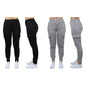 2-Pack: Women's Fleece-Lined Loose-Fit Cargo Joggers