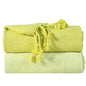 2-Piece Set: 100% Cotton Hand Twisted Throw Blanket 50" X 60"