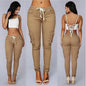 Elegant Elastic Women Pants Oversize Drawstring Long Pencil Pants