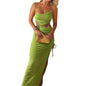 Summer Beach Casual Sexy Hollow Backless Tie Up Slip Dress