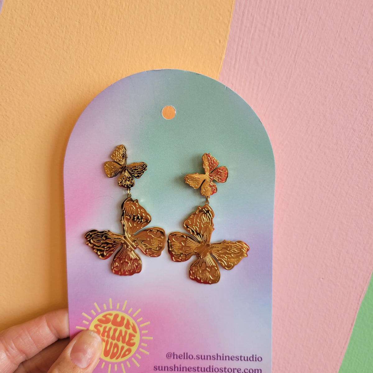 Large Titanium Butterflies