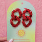 I Bet You Think About Me - Red Gem Statement Earrings