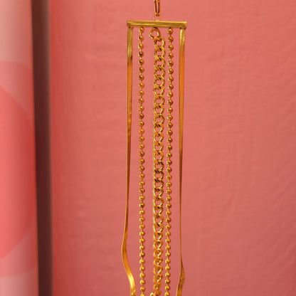 Titanium Chain Cascade Cuff Bracelet