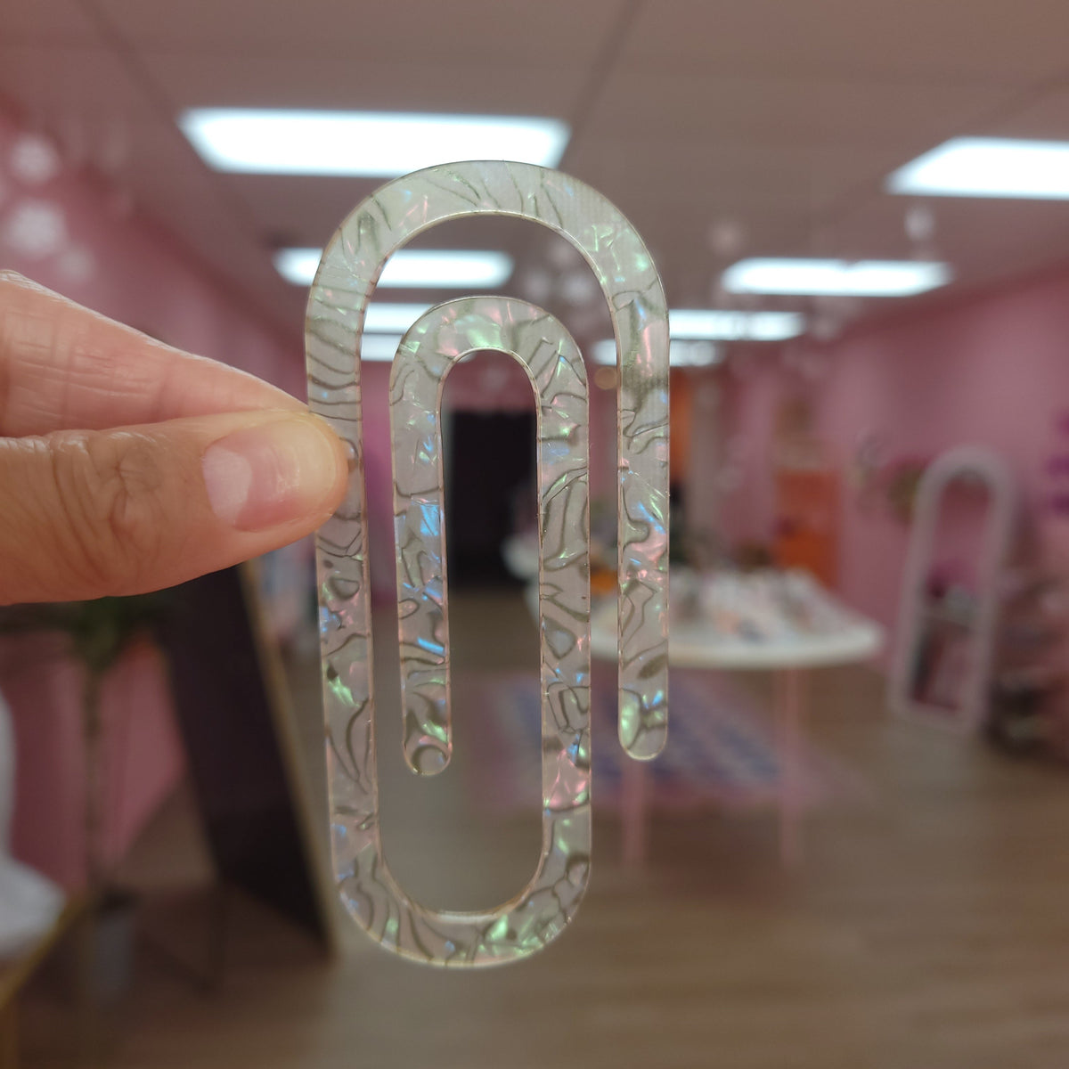 Iridescent Shell Jumbo Paper Clip
