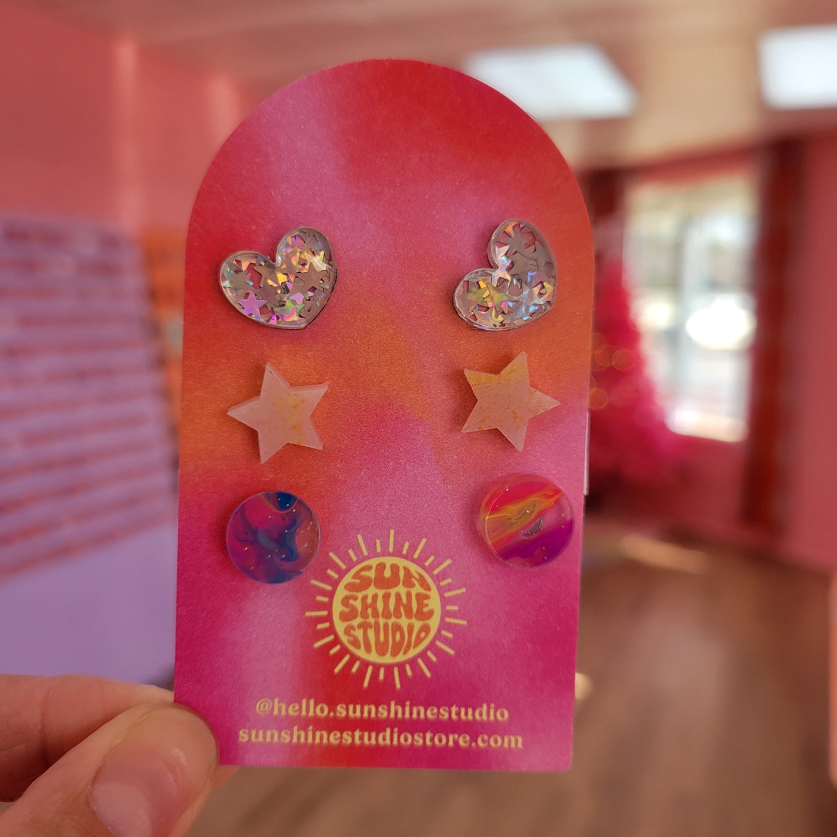 Happy Shapes Acrylic Stud Packs