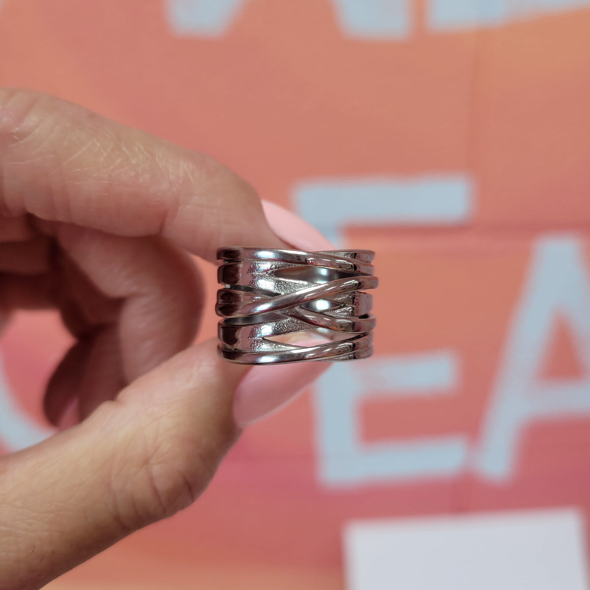 Layered Wrappings Titanium Ring
