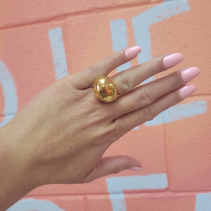 Large Drop Titanium Ring