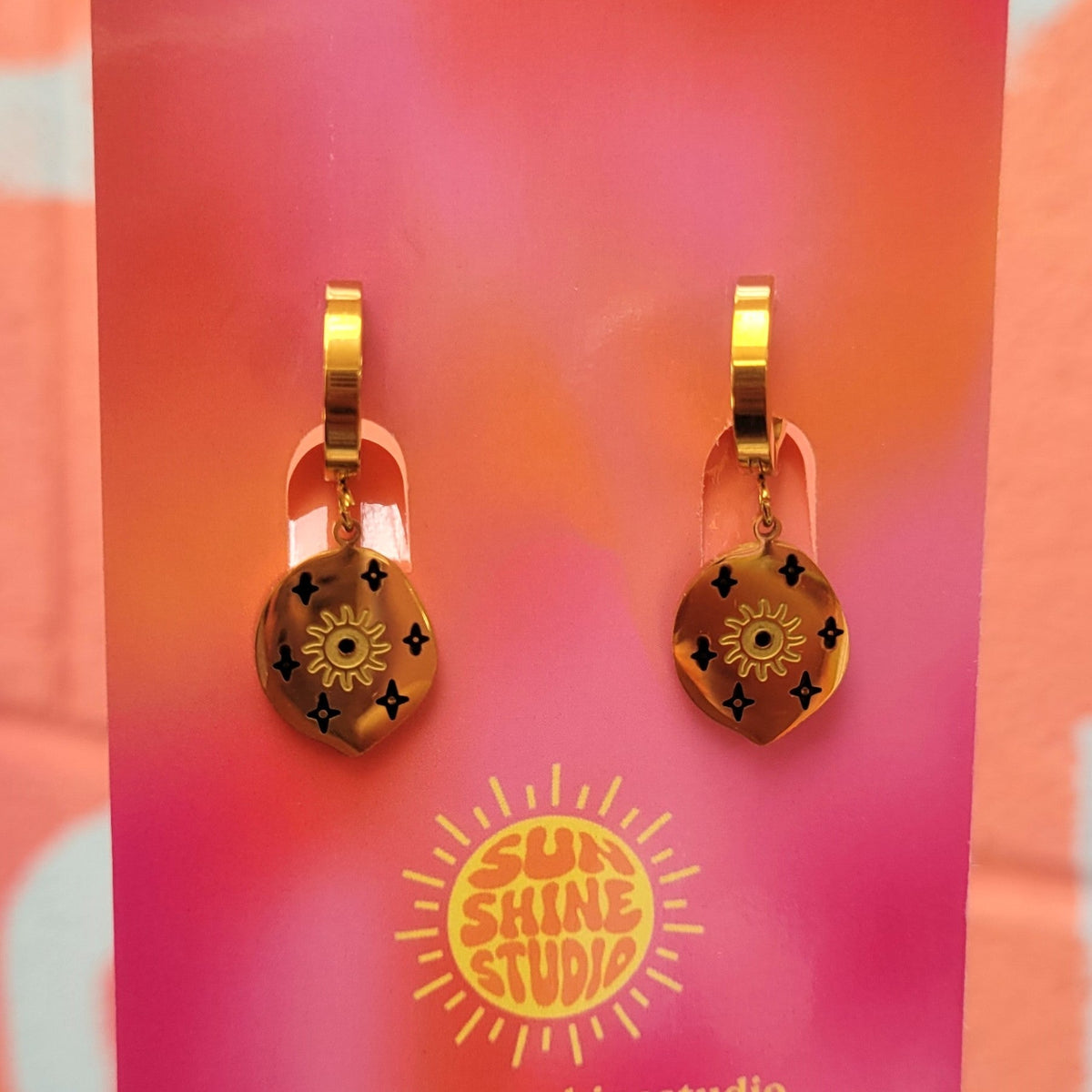 Mother Star - Titanium Charm Earrings