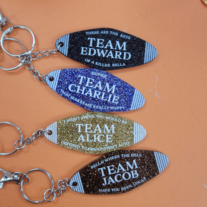 "Team Charlie" Motel Keychain