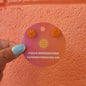 Orange Glitter Tiny Stud Earrings