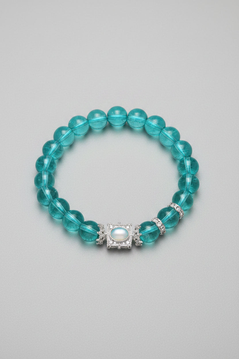 Boho Turquoise Colored Beaded Stretch Bracelet