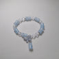Boho Blue Beads Elastic Butterfly Charm Bracelet